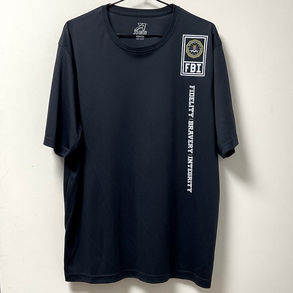 Men’s FBI Seal Fidelity Bravery Integrity Graphic Short Sleeve Cool Feel Shirt?